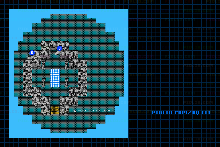 シャンパーニの塔4Fのマップ画像 ／ FC版ドラゴンクエストIII攻略 ─ pidlio.com