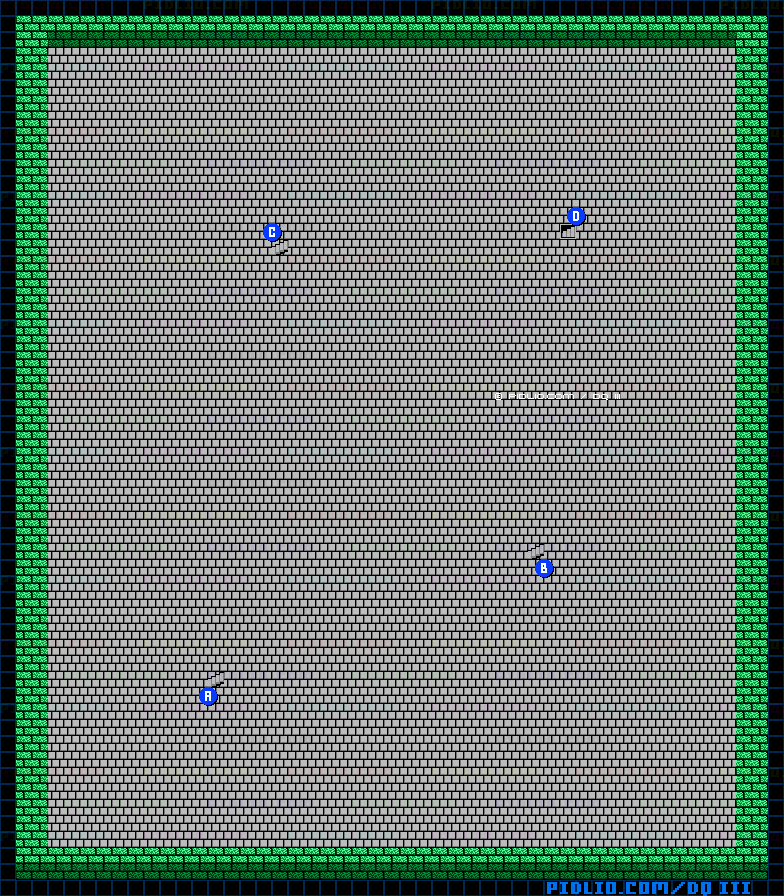 地球のへそB2のマップ画像 ／ FC版ドラゴンクエストIII攻略 ─ pidlio.com