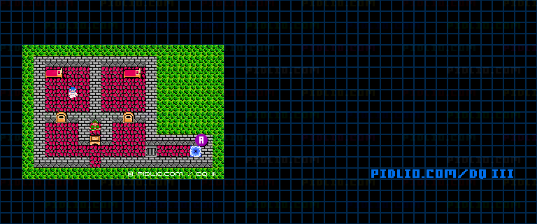 ダーマ東のほこらのマップ画像 ／ FC版ドラゴンクエストIII攻略 ─ pidlio.com