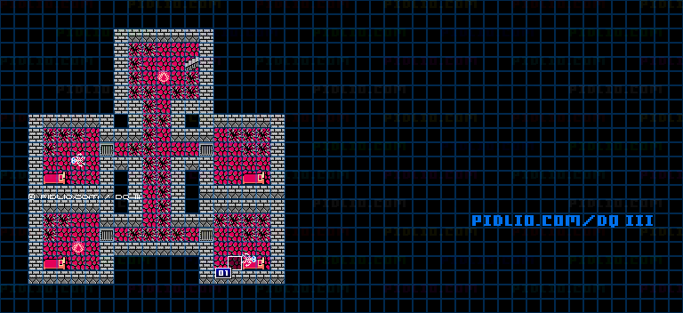 ほこらの牢獄のマップ画像 ／ FC版ドラゴンクエストIII攻略 ─ pidlio.com