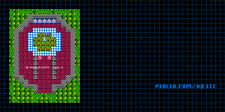 ネクロゴンドのほこらのマップ画像 ／ FC版ドラゴンクエストIII攻略 ─ pidlio.com