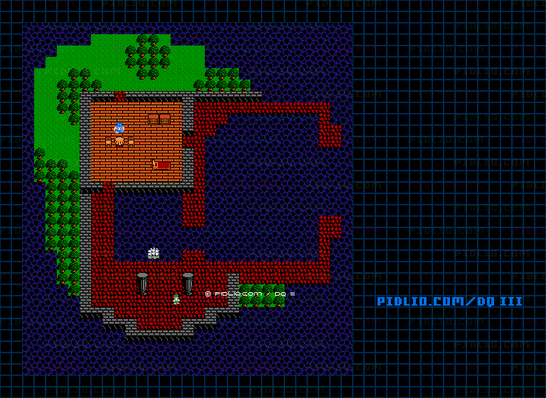 ラダトーム西の港のマップ画像 ／ FC版ドラゴンクエストIII攻略 ─ pidlio.com