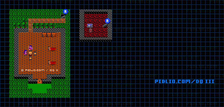 ガライの家のマップ画像 ／ FC版ドラゴンクエストIII攻略 ─ pidlio.com