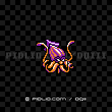 クラーゴンの画像：GB版ドラクエ3の敵・モンスター図鑑 ／ ドラゴンクエスト3攻略