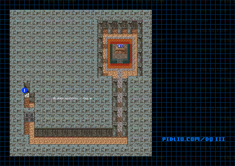 ピラミッド・地下2階のマップ画像 ／ GB版ドラゴンクエスト3攻略 ─ pidlio.com