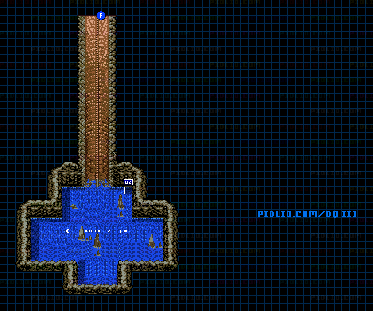 ノルドの洞窟・井戸のマップ画像 ／ GB版ドラゴンクエスト3攻略 ─ pidlio.com