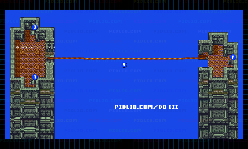 ガルナの塔・5階のマップ画像 ／ GB版ドラゴンクエスト3攻略 ─ pidlio.com