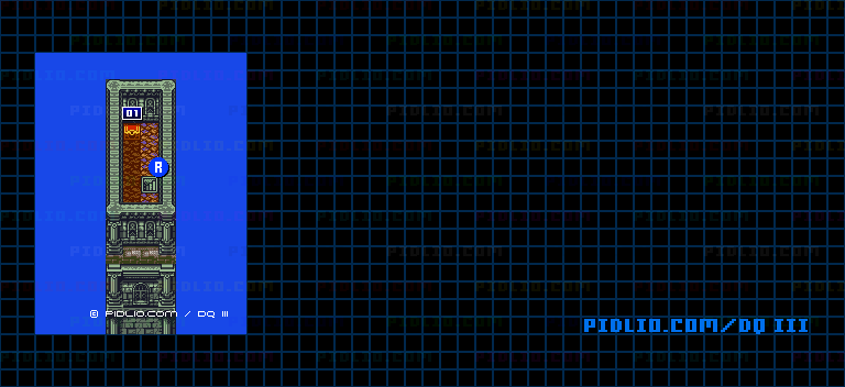 ガルナの塔・6階のマップ画像 ／ GB版ドラゴンクエスト3攻略 ─ pidlio.com