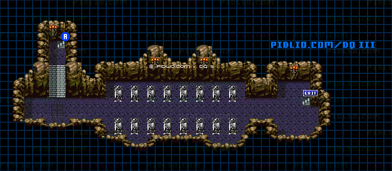 ネクロゴンドの洞窟・地下5階のマップ画像 ／ GB版ドラゴンクエスト3攻略 ─ pidlio.com