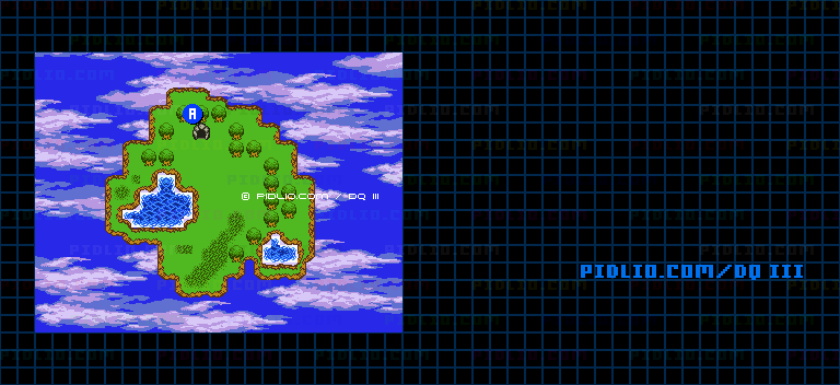 隠しダンジョン前半（天界の洞窟）・入口のマップ画像 ／ GB版ドラゴンクエスト3攻略 ─ pidlio.com