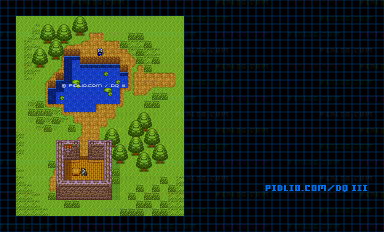 新しい町（～バーク）第2段階のマップ画像 ／ GB版ドラゴンクエスト3攻略 ─ pidlio.com