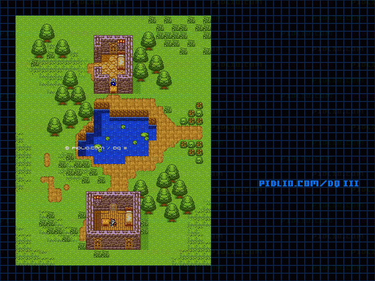 新しい町（～バーク）第3段階のマップ画像 ／ GB版ドラゴンクエスト3攻略 ─ pidlio.com