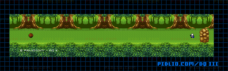 性格診断「森での岩押し」のマップ画像 ／ GB版ドラゴンクエスト3攻略 ─ pidlio.com