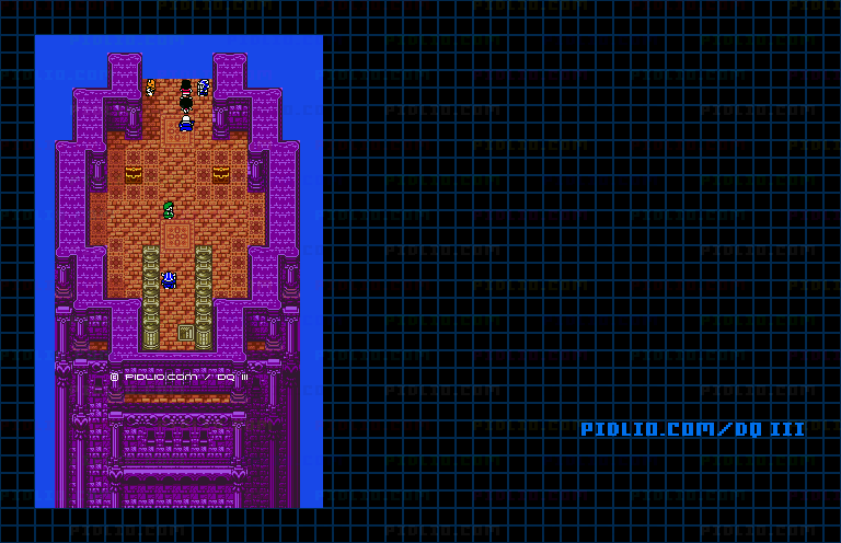 性格診断「塔からの飛び降り」のマップ画像 ／ GB版ドラゴンクエスト3攻略 ─ pidlio.com