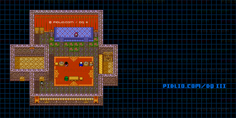 性格診断「劇場」のマップ画像 ／ GB版ドラゴンクエスト3攻略 ─ pidlio.com