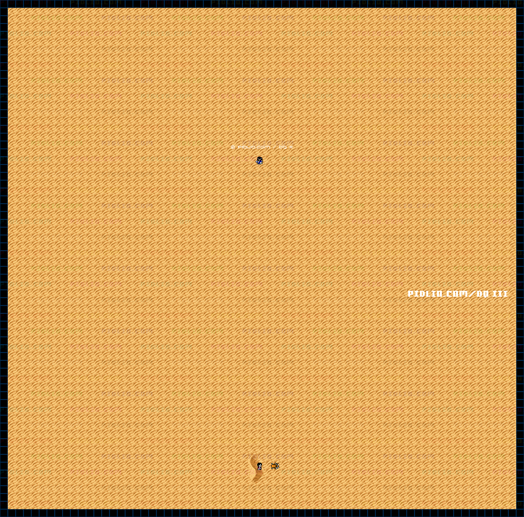 性格診断「砂漠」のマップ画像 ／ GB版ドラゴンクエスト3攻略 ─ pidlio.com