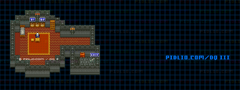 アリアハン東のほこらのマップ画像 ／ GB版ドラゴンクエスト3攻略 ─ pidlio.com