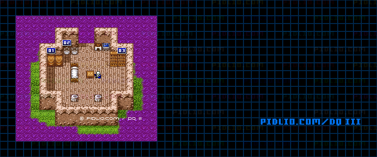 砂漠のほこらのマップ画像 ／ GB版ドラゴンクエスト3攻略 ─ pidlio.com