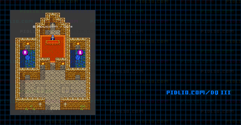 旅人の教会のマップ画像 ／ GB版ドラゴンクエスト3攻略 ─ pidlio.com