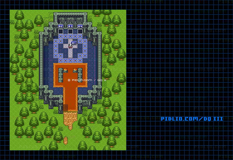 ネクロゴンドのほこらのマップ画像 ／ GB版ドラゴンクエスト3攻略 ─ pidlio.com