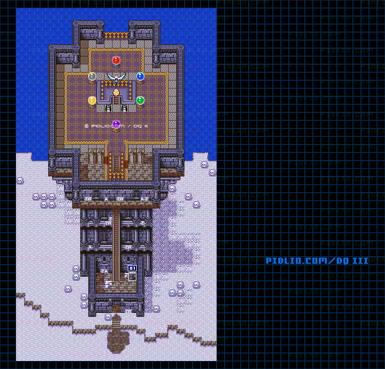 レイアムランドのほこらのマップ画像 ／ GB版ドラゴンクエスト3攻略 ─ pidlio.com