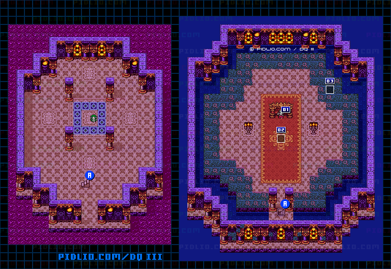 精霊のほこらのマップ画像 ／ GB版ドラゴンクエスト3攻略 ─ pidlio.com