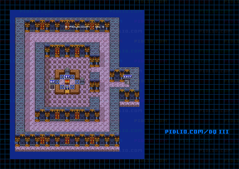 聖なるほこらのマップ画像 ／ GB版ドラゴンクエスト3攻略 ─ pidlio.com