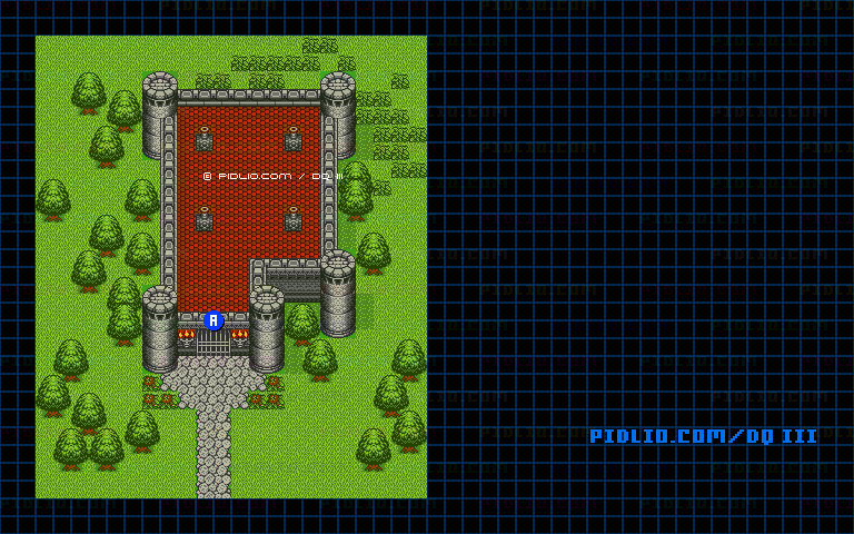 第1のすごろく場・屋外のマップ画像 ／ GB版ドラゴンクエスト3攻略 ─ pidlio.com