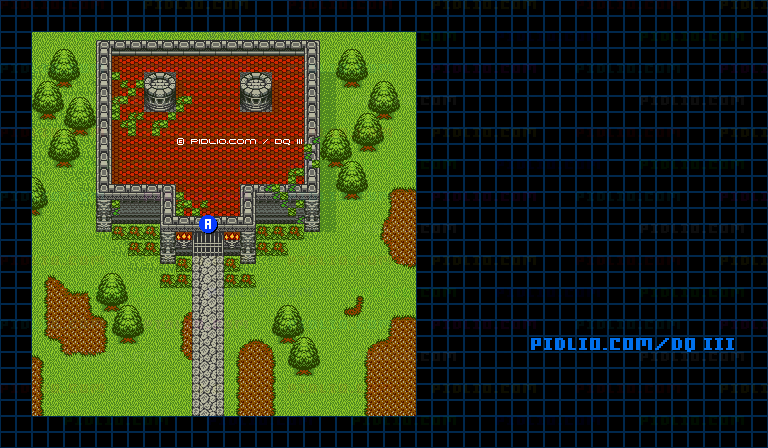 第2のすごろく場・屋外のマップ画像 ／ GB版ドラゴンクエスト3攻略 ─ pidlio.com