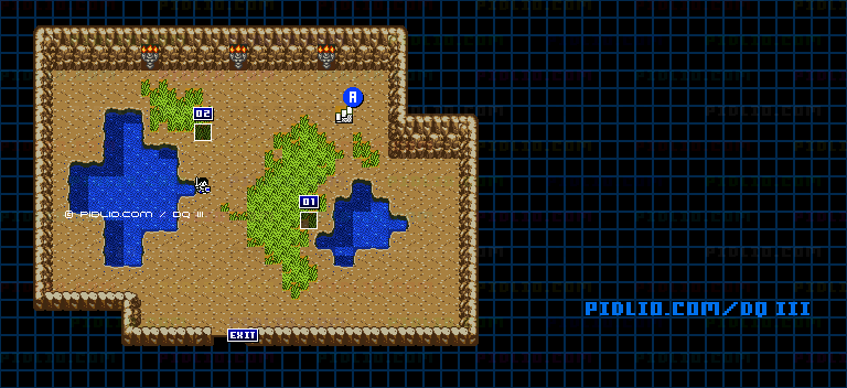 第3のすごろく場・1階のマップ画像 ／ GB版ドラゴンクエスト3攻略 ─ pidlio.com