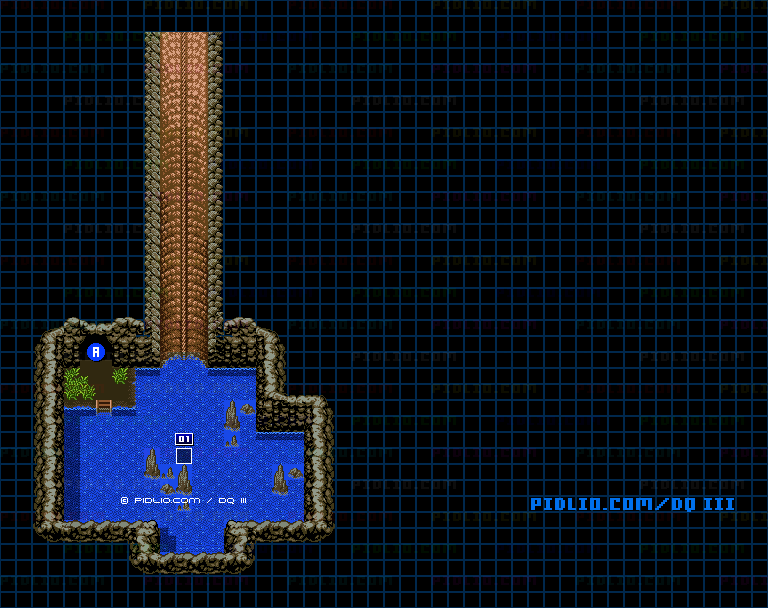 第5のすごろく場・すごろく場変化後の井戸内のマップ画像 ／ GB版ドラゴンクエスト3攻略 ─ pidlio.com