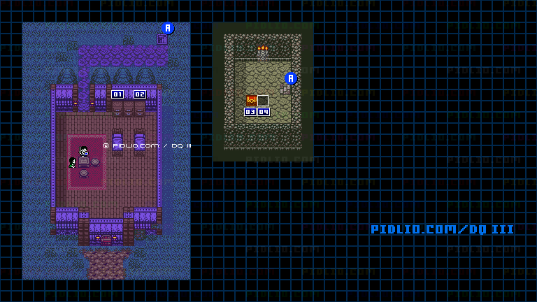 ガライの家のマップ画像 ／ GB版ドラゴンクエスト3攻略 ─ pidlio.com