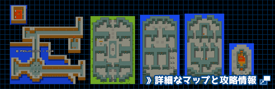 ナジミの塔の簡易マップ画像 ／ GB版ドラゴンクエスト3攻略 ─ pidlio.com