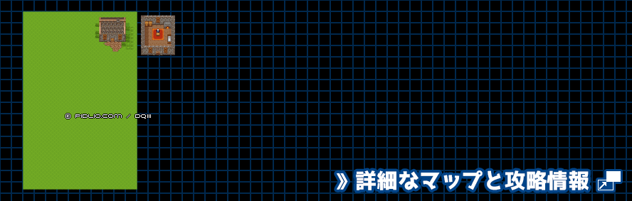 グリンラッドの老人の家の簡易マップ画像 ／ GB版ドラゴンクエスト3攻略 ─ pidlio.com