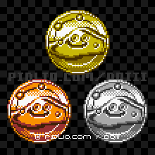 バブルスライムのモンスターメダルの画像：GB版ドラクエ3の敵・モンスターメダル図鑑 ／ ドラゴンクエスト3攻略