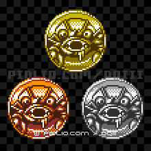 ぐんたいガニのモンスターメダルの画像：GB版ドラクエ3の敵・モンスターメダル図鑑 ／ ドラゴンクエスト3攻略