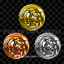 バリイドドッグのモンスターメダルの画像：GB版ドラクエ3の敵・モンスターメダル図鑑 ／ ドラゴンクエスト3攻略