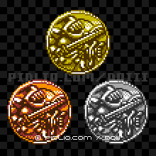 さまようよろいのモンスターメダルの画像：GB版ドラクエ3の敵・モンスターメダル図鑑 ／ ドラゴンクエスト3攻略