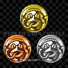 だいおうガマのモンスターメダルの画像：GB版ドラクエ3の敵・モンスターメダル図鑑 ／ ドラゴンクエスト3攻略