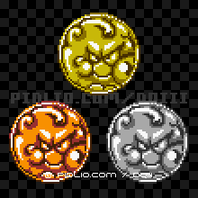 ヒートギズモのモンスターメダルの画像：GB版ドラクエ3の敵・モンスターメダル図鑑 ／ ドラゴンクエスト3攻略