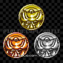 エビルマージのモンスターメダルの画像：GB版ドラクエ3の敵・モンスターメダル図鑑 ／ ドラゴンクエスト3攻略