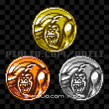 キラーエイプのモンスターメダルの画像：GB版ドラクエ3の敵・モンスターメダル図鑑 ／ ドラゴンクエスト3攻略