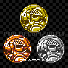 じごくのよろいのモンスターメダルの画像：GB版ドラクエ3の敵・モンスターメダル図鑑 ／ ドラゴンクエスト3攻略