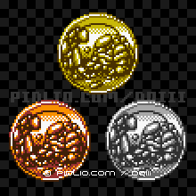 ようがんまじんのモンスターメダルの画像：GB版ドラクエ3の敵・モンスターメダル図鑑 ／ ドラゴンクエスト3攻略