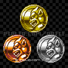 コングのモンスターメダルの画像：GB版ドラクエ3の敵・モンスターメダル図鑑 ／ ドラゴンクエスト3攻略