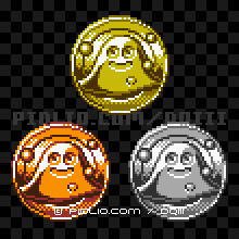 はぐれメタルのモンスターメダルの画像：GB版ドラクエ3の敵・モンスターメダル図鑑 ／ ドラゴンクエスト3攻略