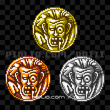 グールのモンスターメダルの画像：GB版ドラクエ3の敵・モンスターメダル図鑑 ／ ドラゴンクエスト3攻略