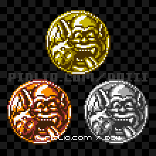 ボストロールのモンスターメダルの画像：GB版ドラクエ3の敵・モンスターメダル図鑑 ／ ドラゴンクエスト3攻略