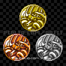 クラーゴンのモンスターメダルの画像：GB版ドラクエ3の敵・モンスターメダル図鑑 ／ ドラゴンクエスト3攻略