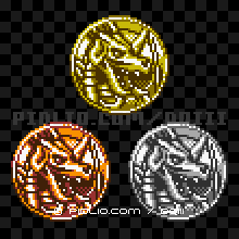 ドラゴンゾンビのモンスターメダルの画像：GB版ドラクエ3の敵・モンスターメダル図鑑 ／ ドラゴンクエスト3攻略